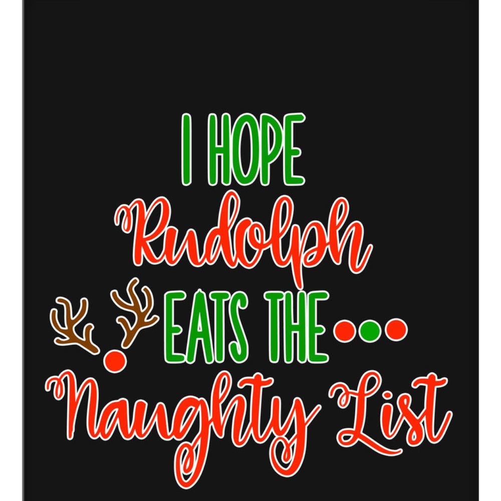 Rudolph Eats The Naughty List Dog Bandana Small Large